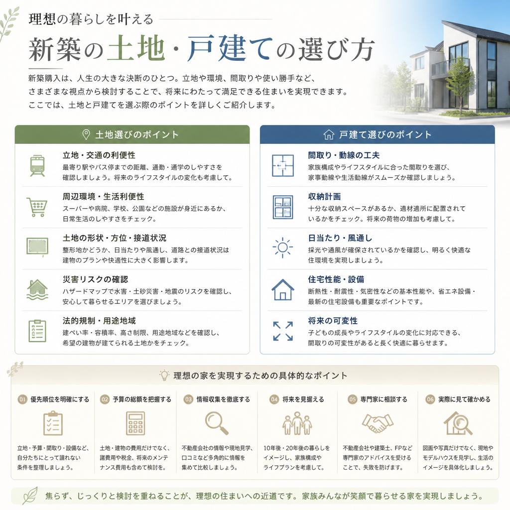 土地と戸建ての選び方