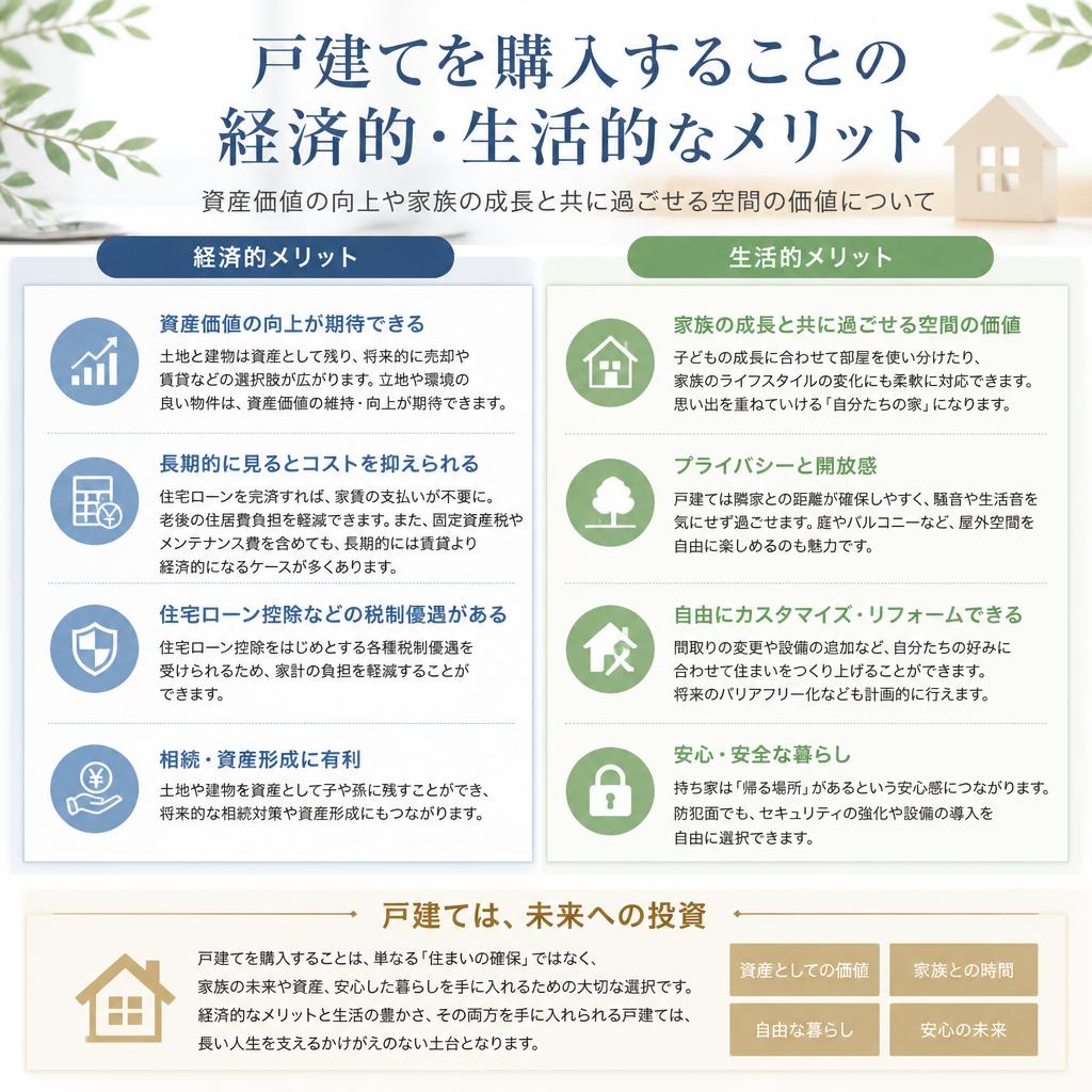 戸建て購入のメリット