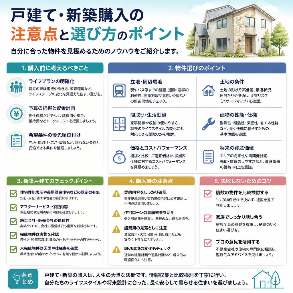 戸建から新築物件の購入まで