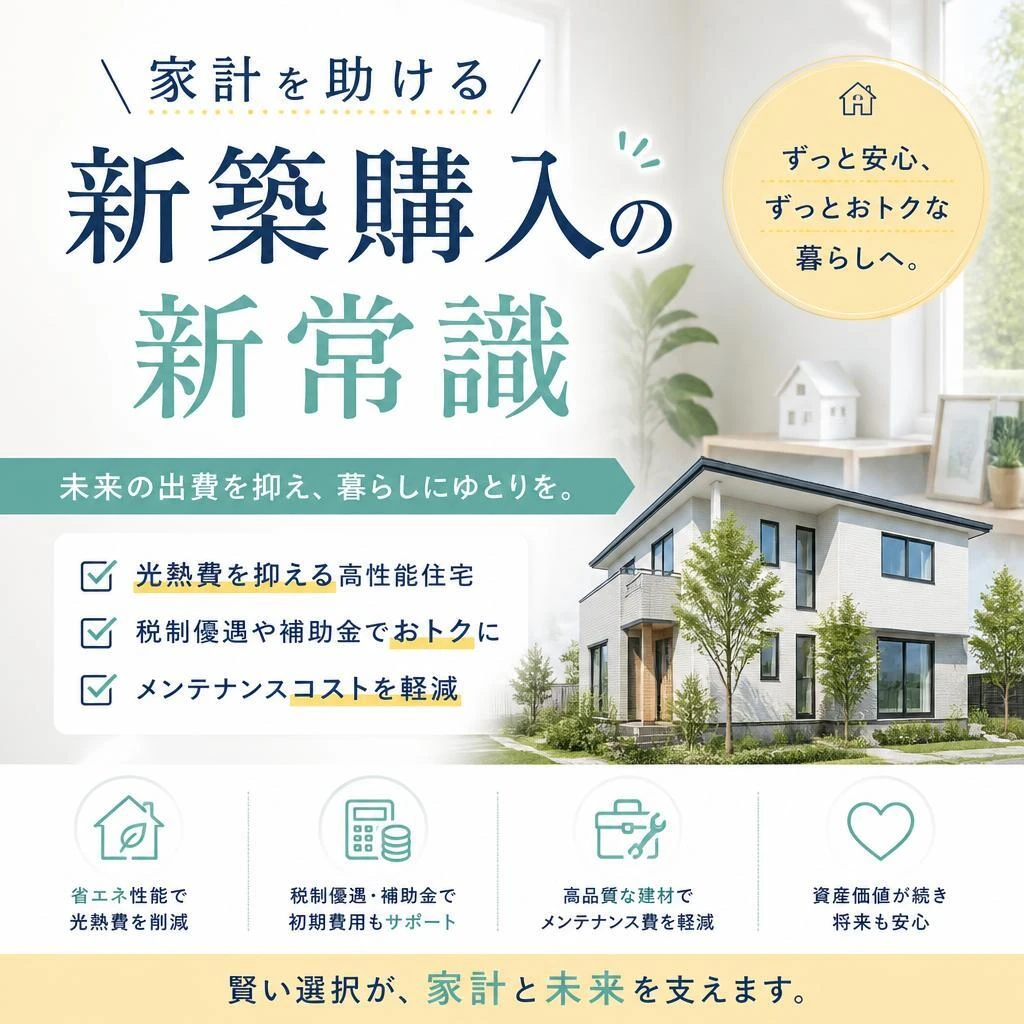 家計を助ける新築購入の新常識