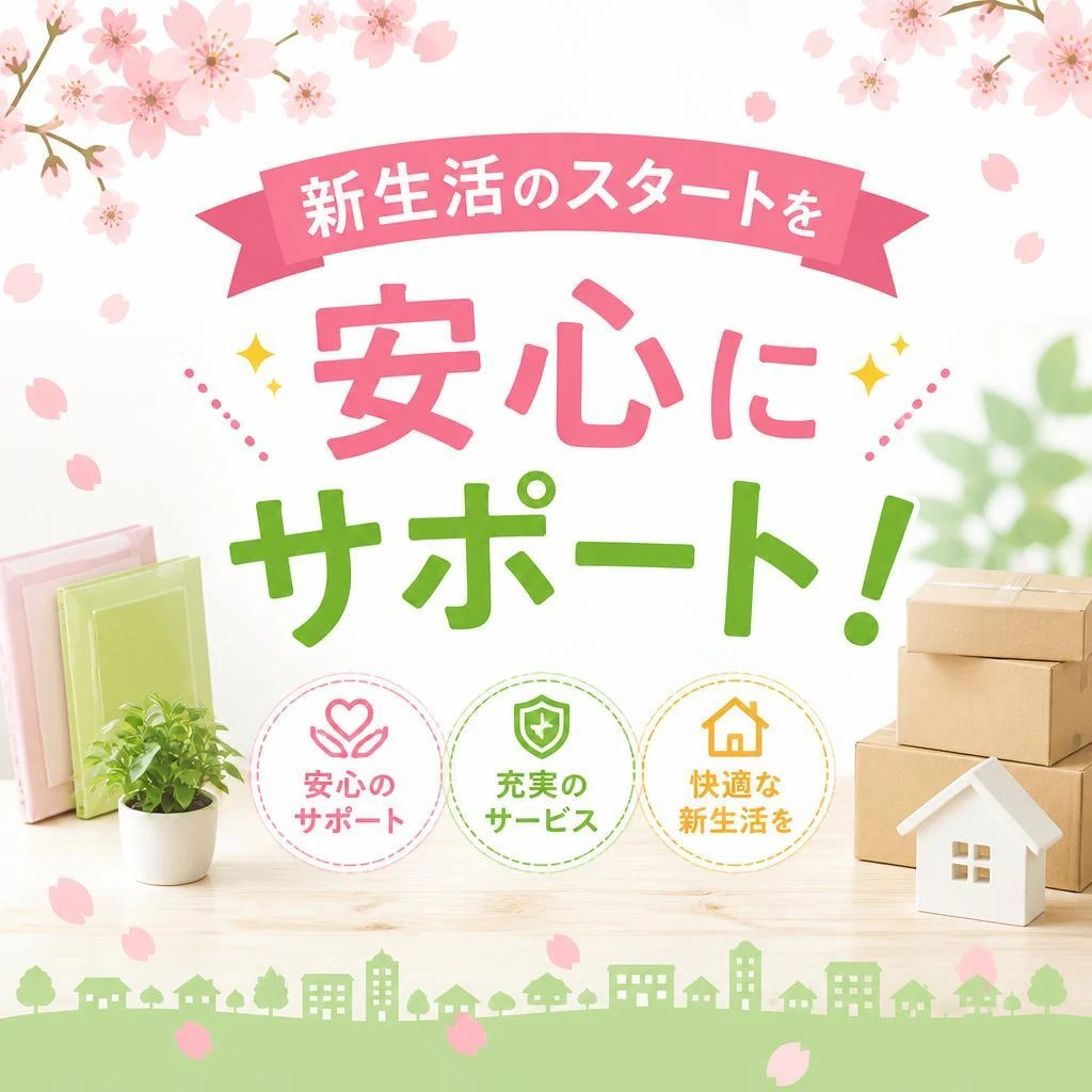 新生活のスタートを安心にサポート！