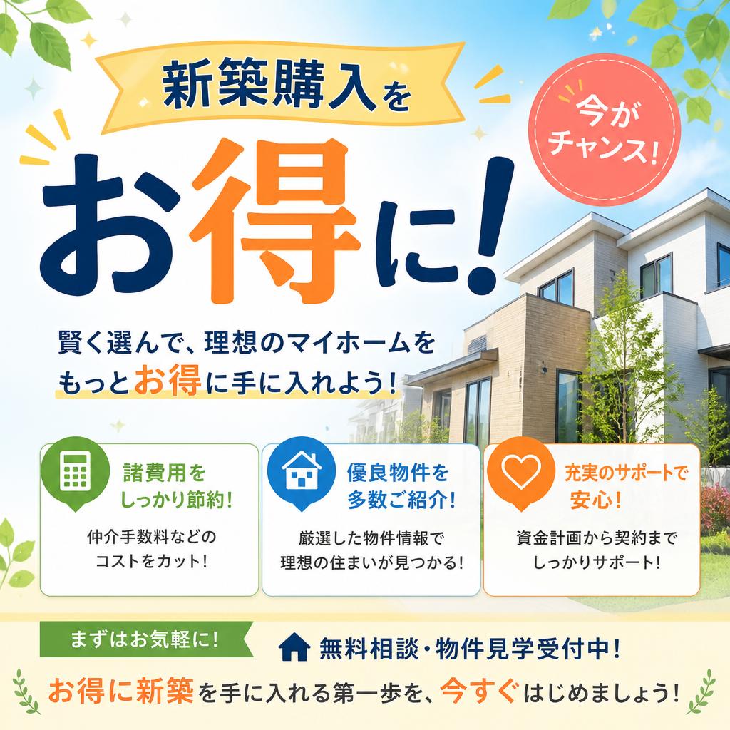 新築購入をお得に！