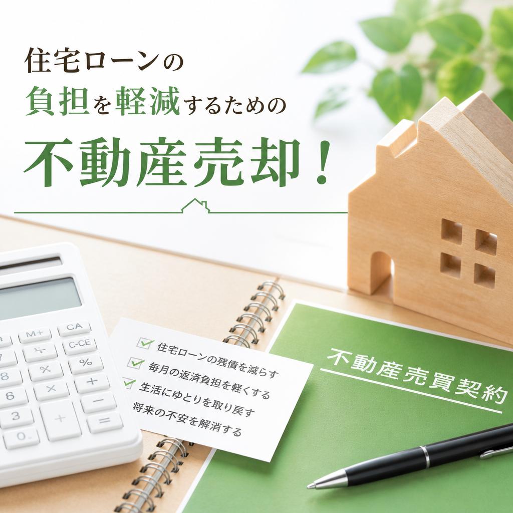 住宅ローンの負担を軽減するための不動産売却！