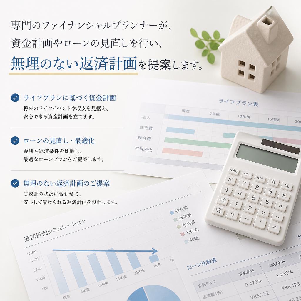ファイナンシャルプランナーが徹底サポート