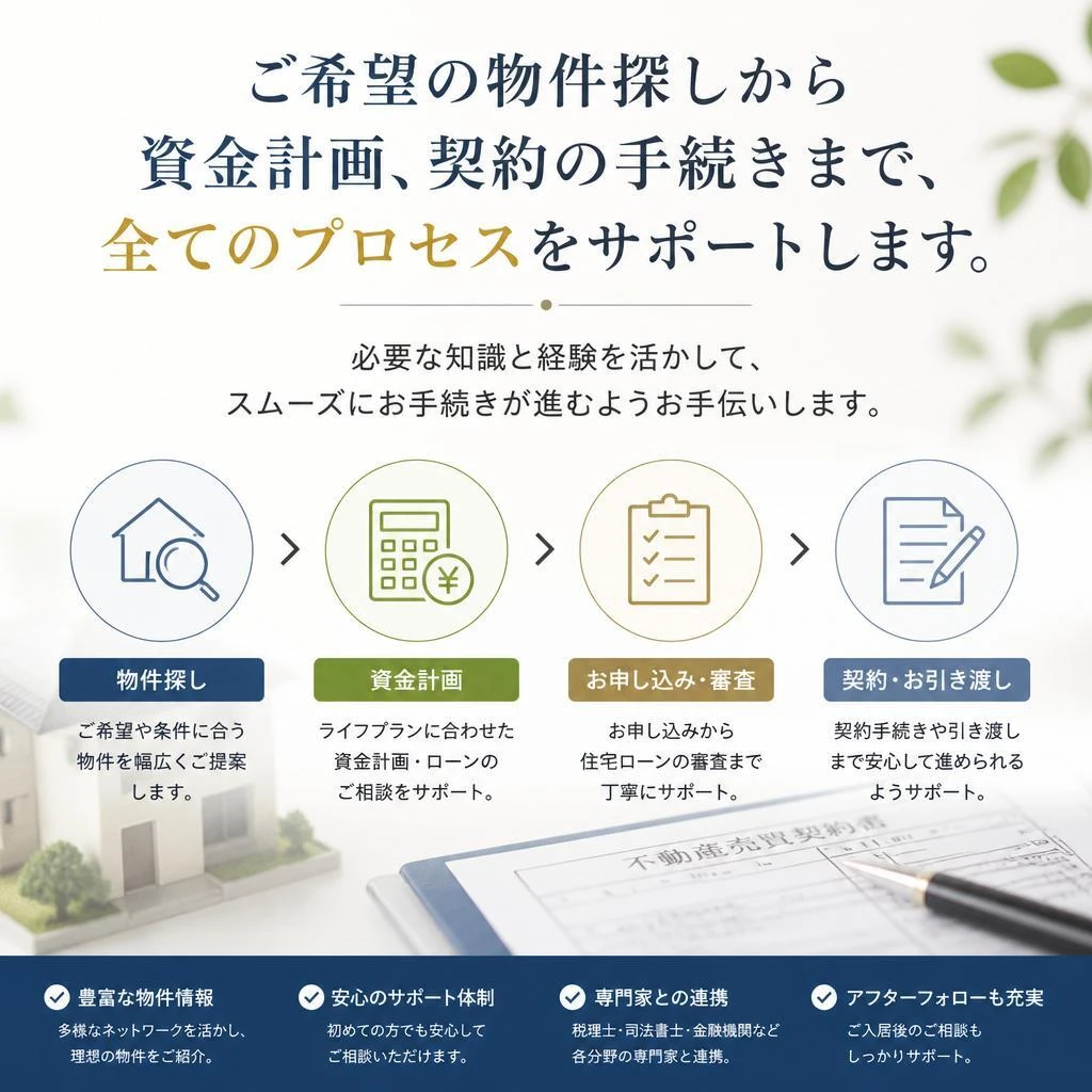 不動産購入の全プロセスをサポート