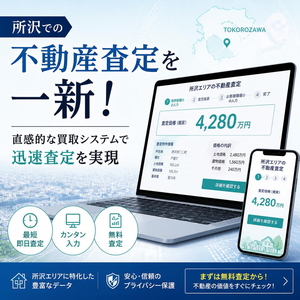 所沢での不動産査定を一新！直感的な買取システムで迅速査定を実現