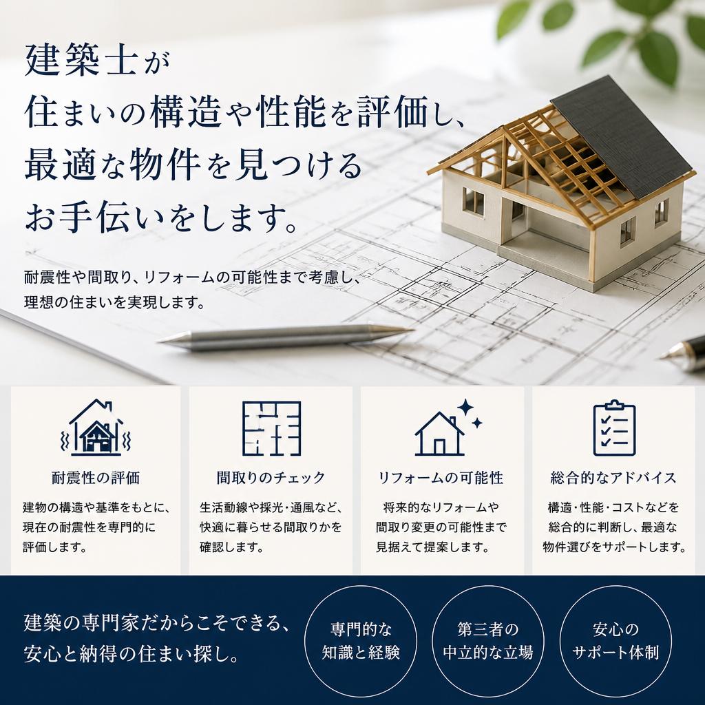 建築士による安心の物件選び