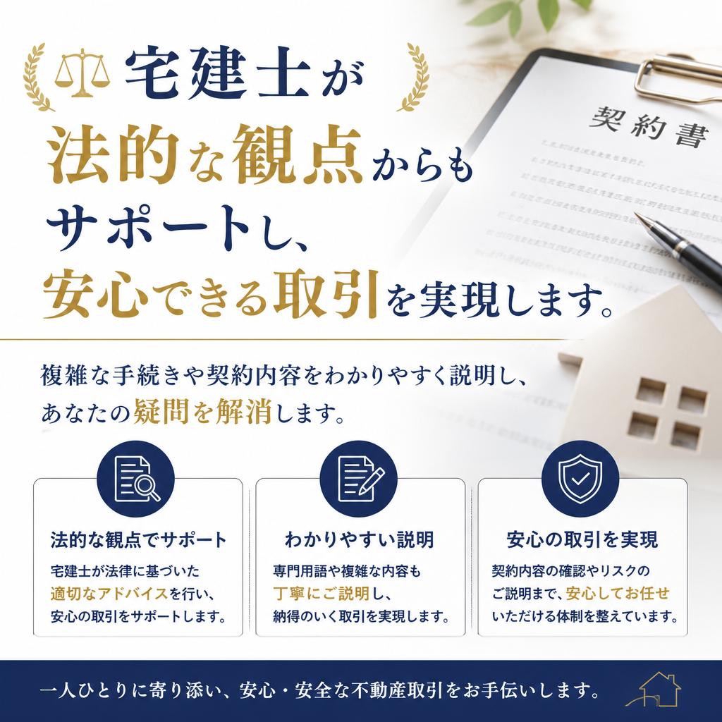 宅建士がサポートするスムーズな取引
