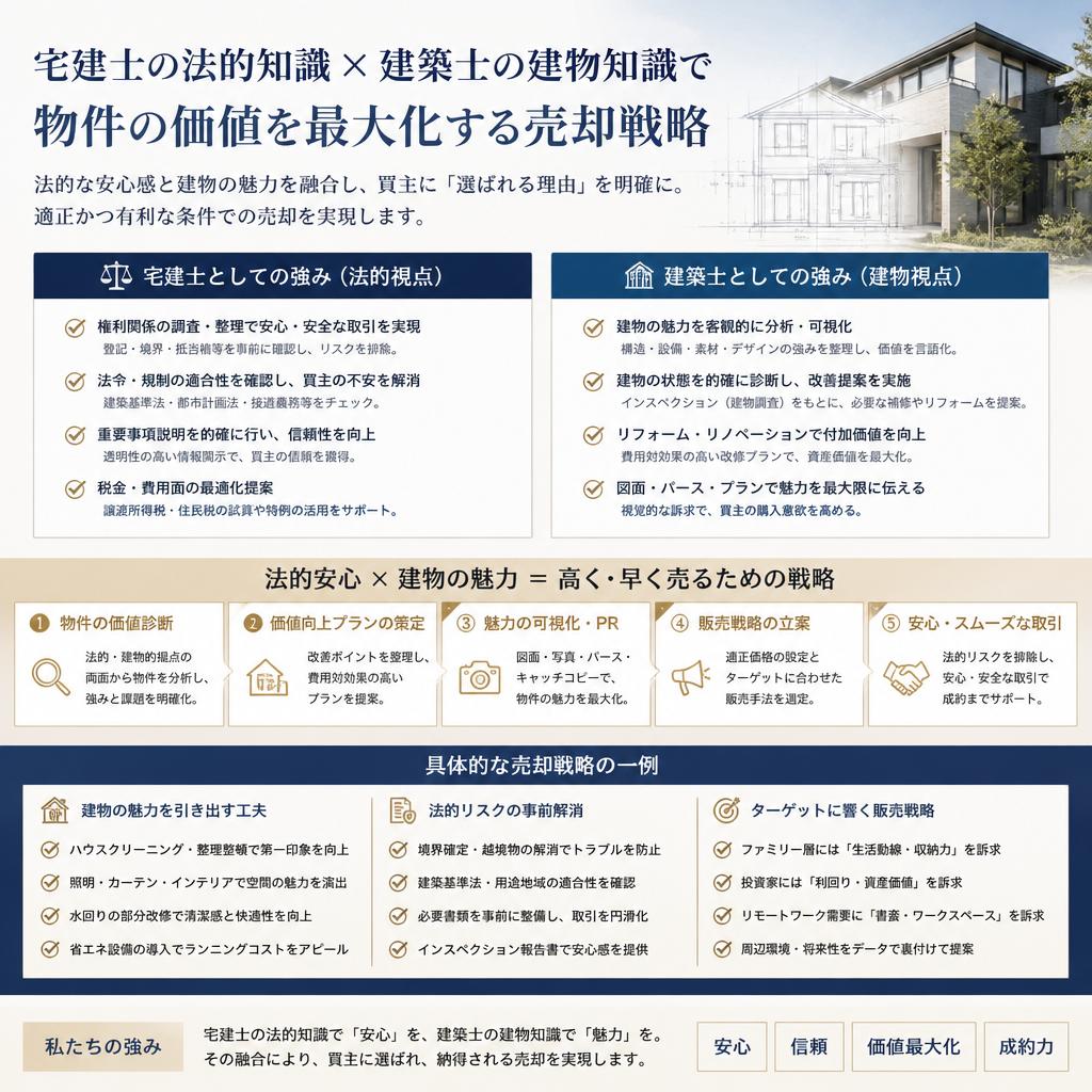 宅建士・建築士の特長