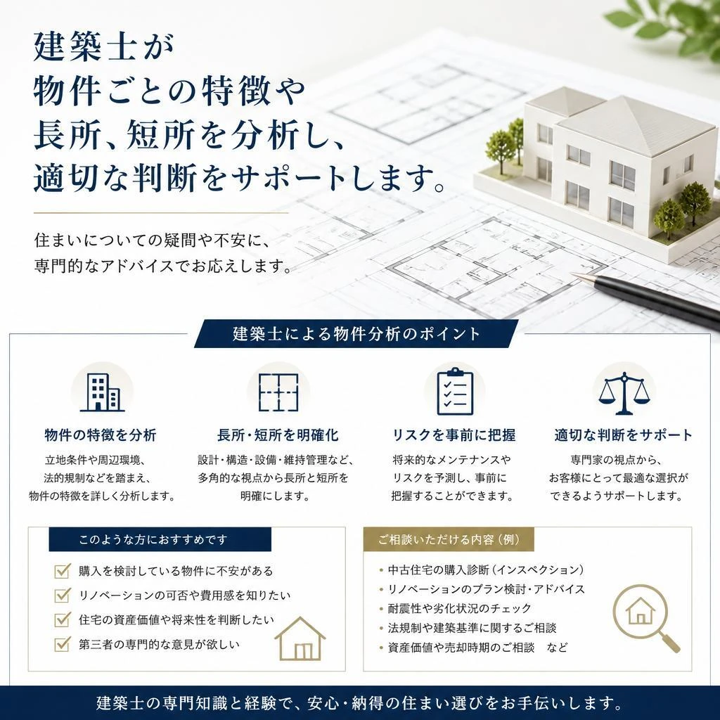 物件選びで失敗しないための建築士の視点