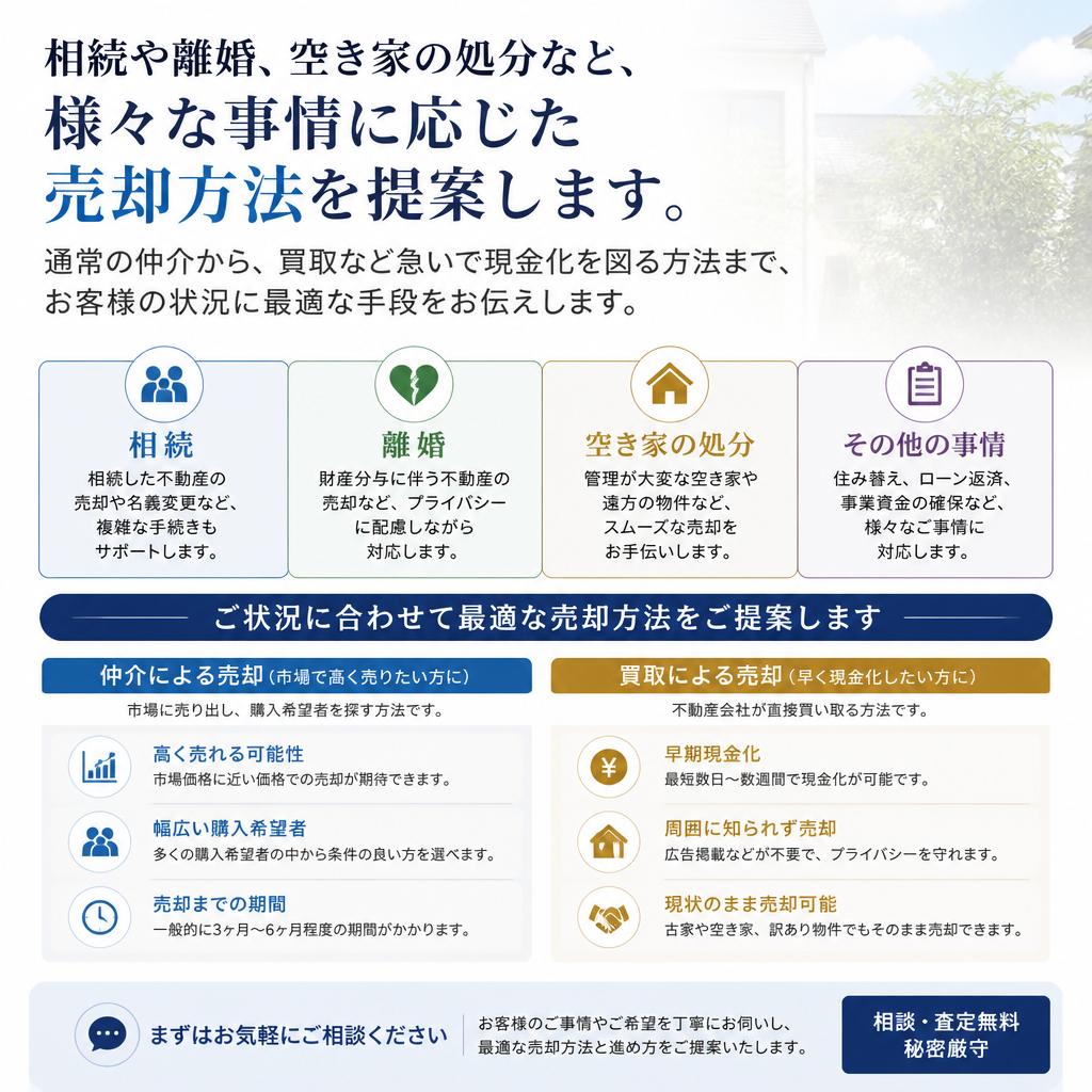 多様な売却方法の提案