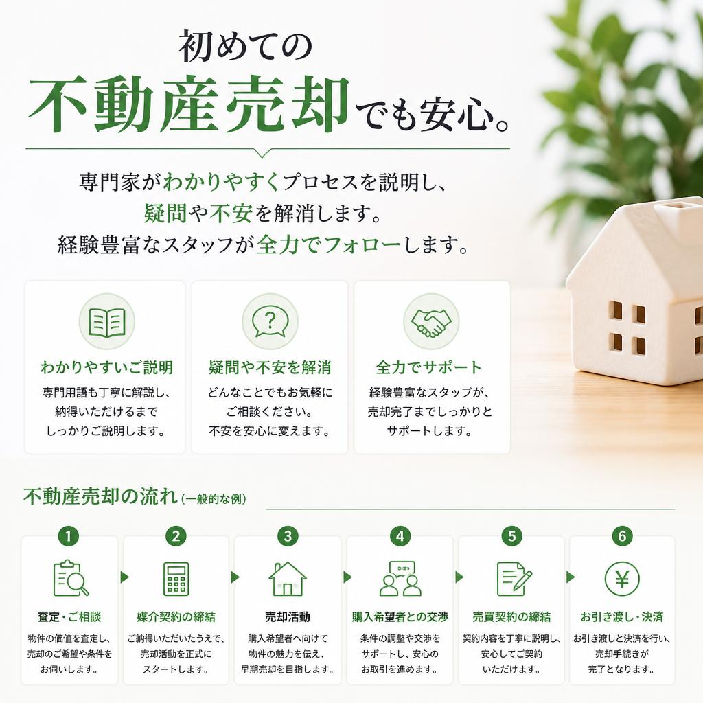 売却プロセスを丁寧に説明します