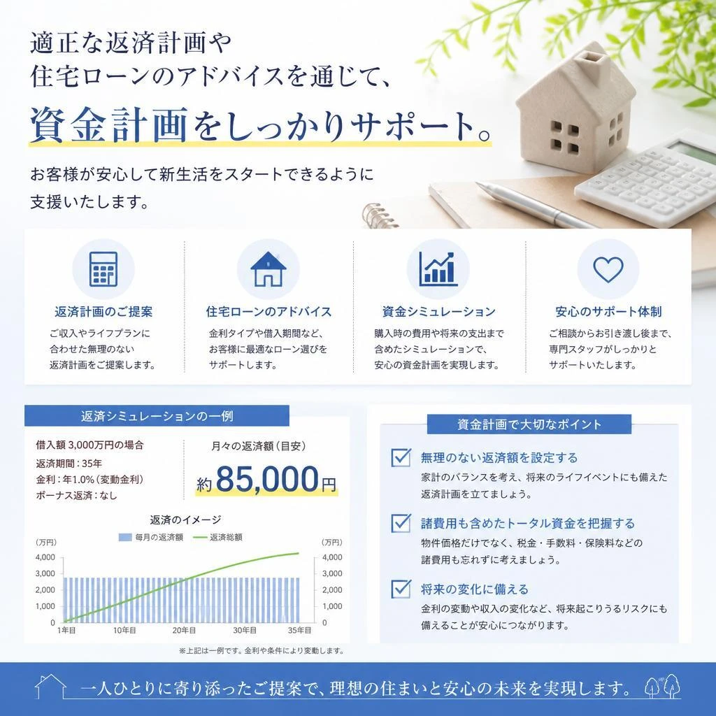 ファイナンシャルプランナーによる資金計画サポート