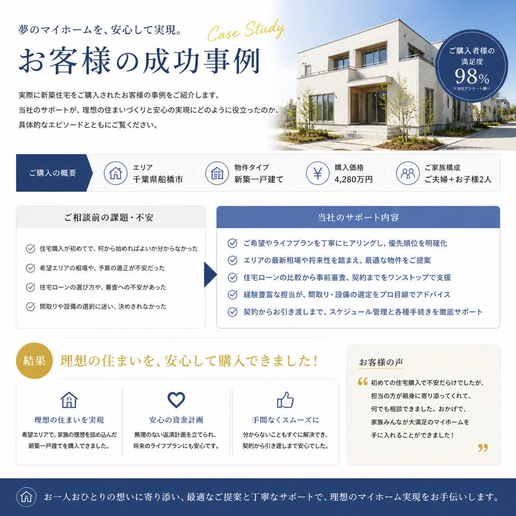 成功事例を通じて見る、安心のサポート