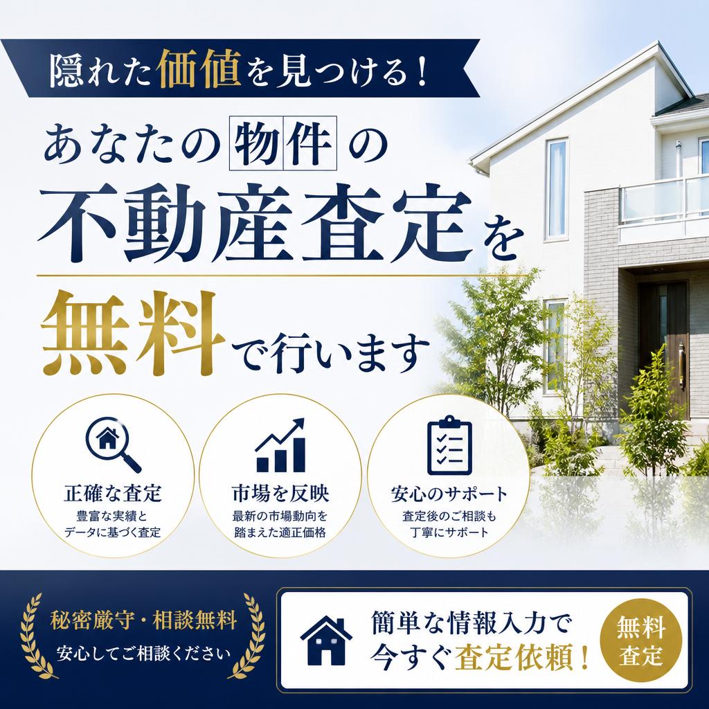隠れた価値を見つける！あなたの物件の不動産査定を無料で行います