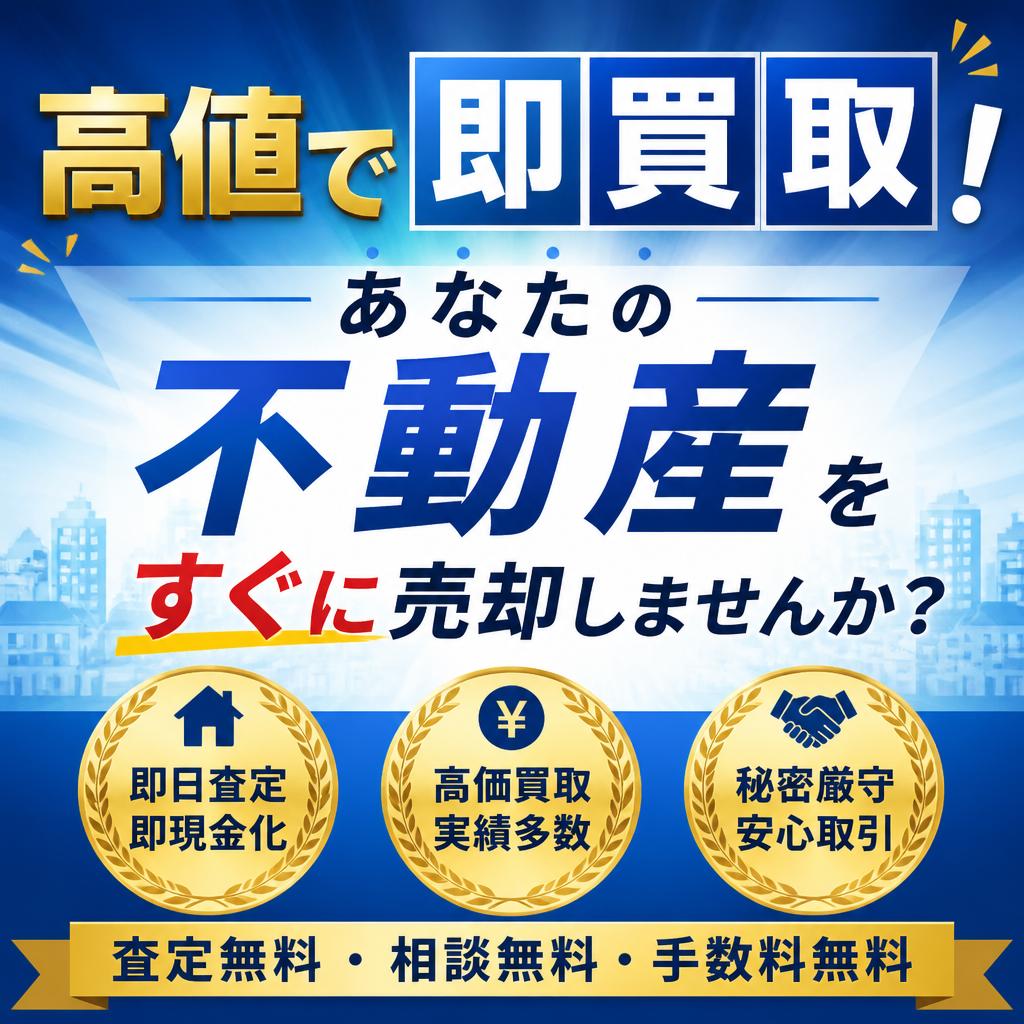 高値で即買取！あなたの不動産をすぐに売却しませんか？