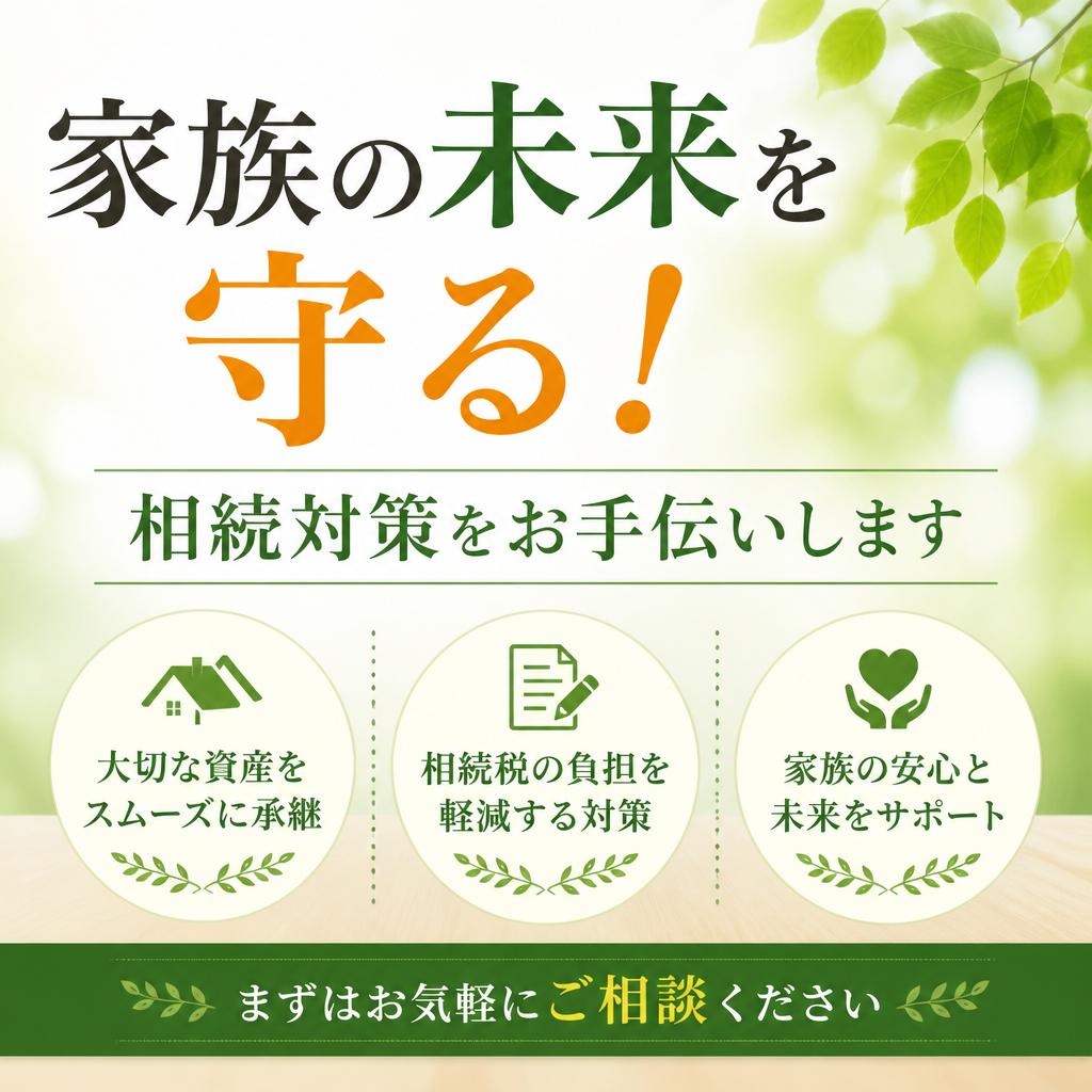 家族の未来を守る！相続対策をお手伝いします
