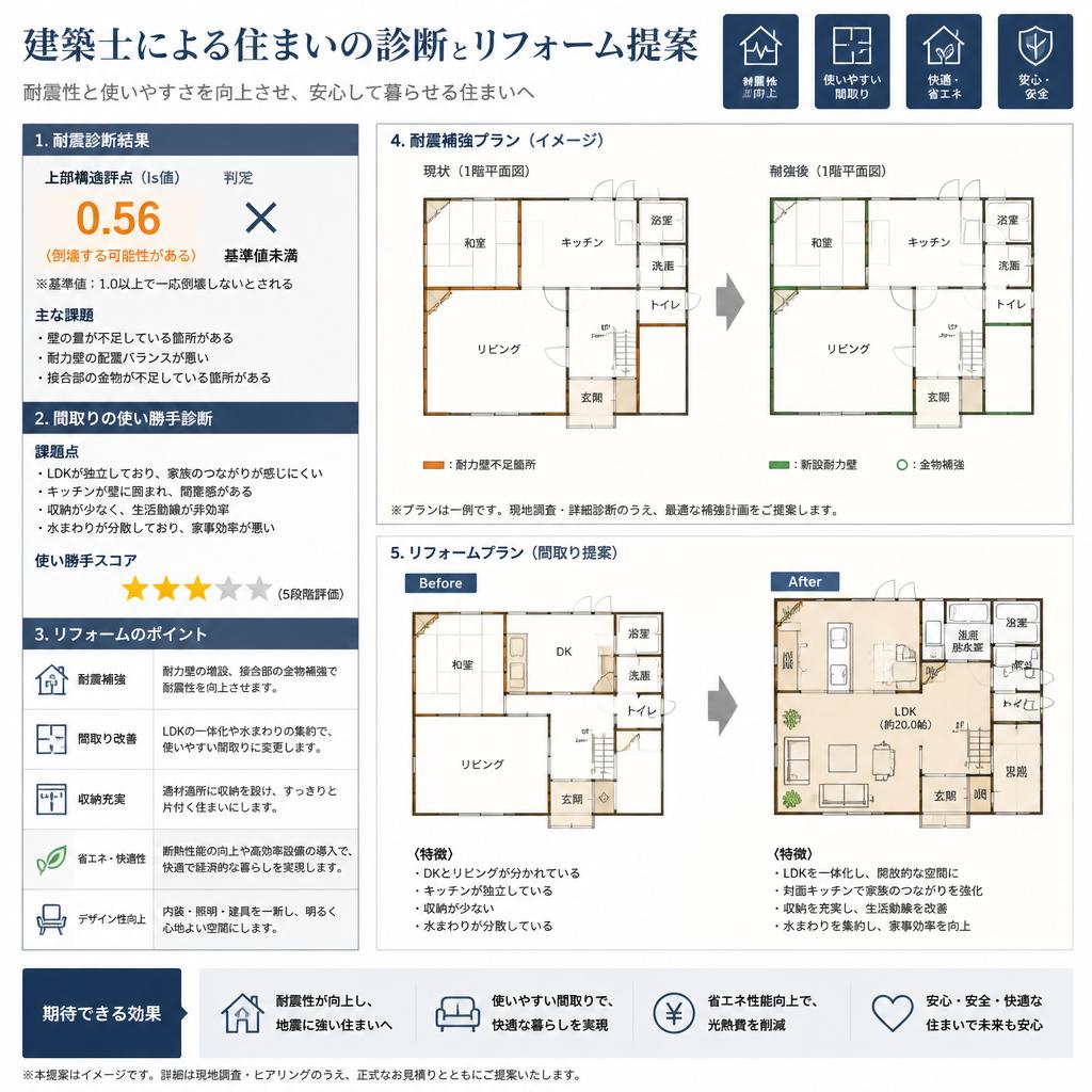 安心の建物診断とリフォームプラン