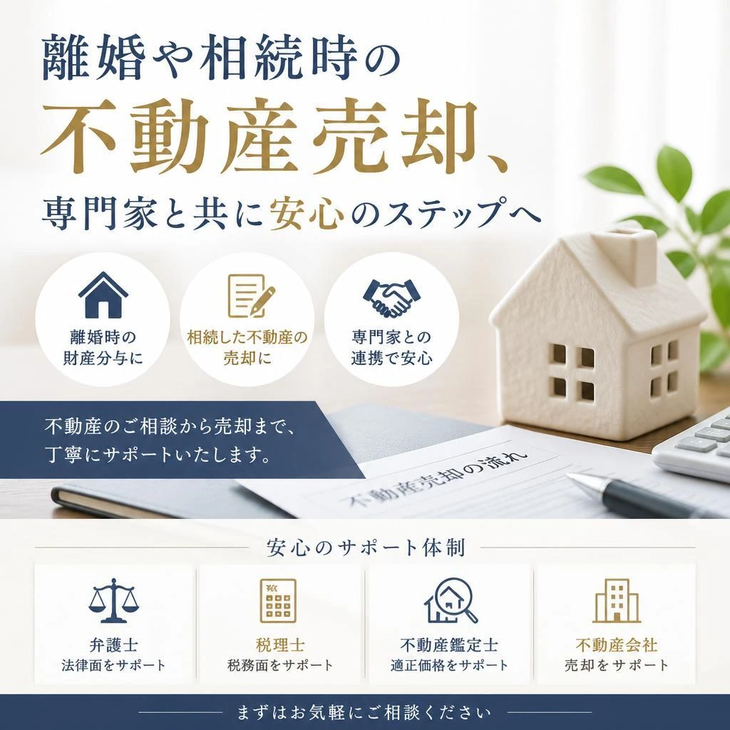 離婚や相続時の不動産売却、専門家と共に安心のステップへ