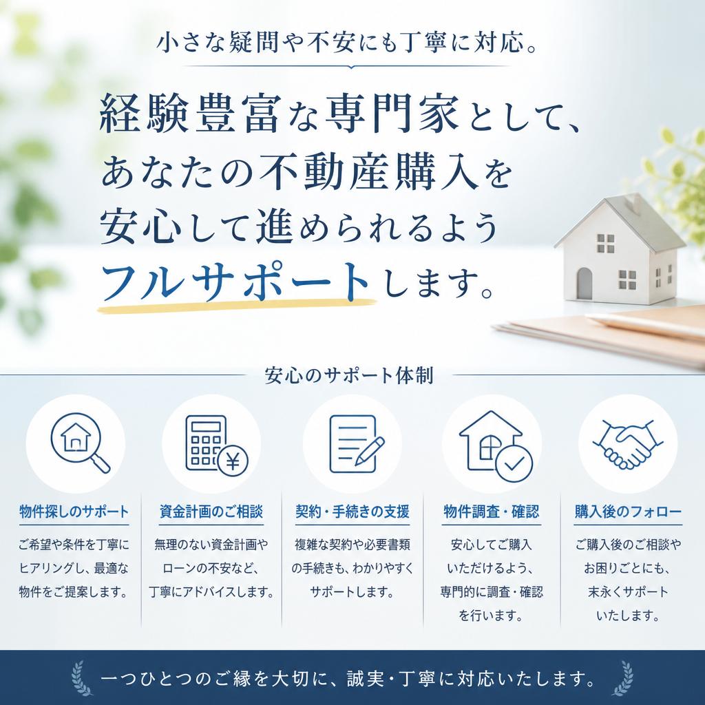 不安を解消する丁寧なサポート