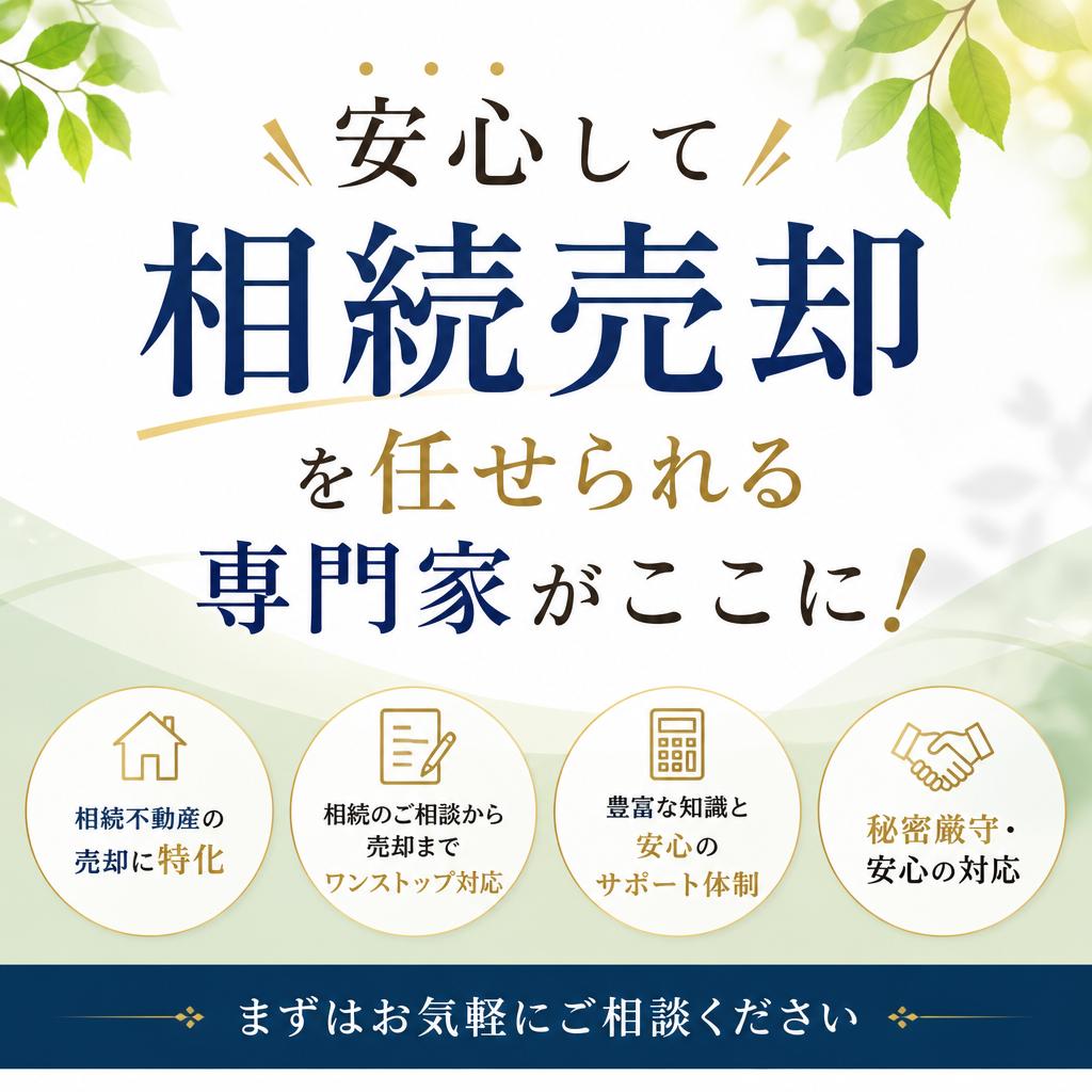 安心して相続売却を任せられる専門家がここに！