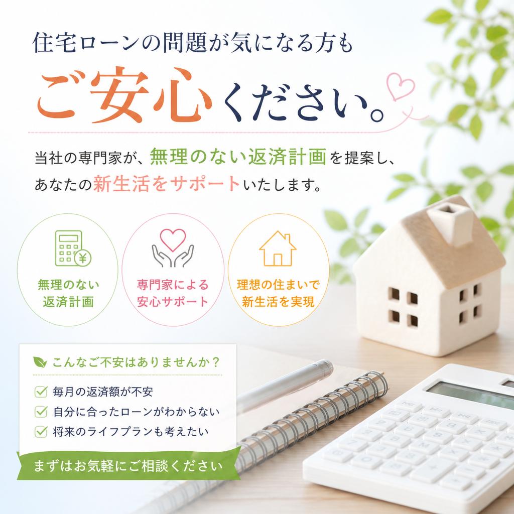 住宅ローンの悩みも解消