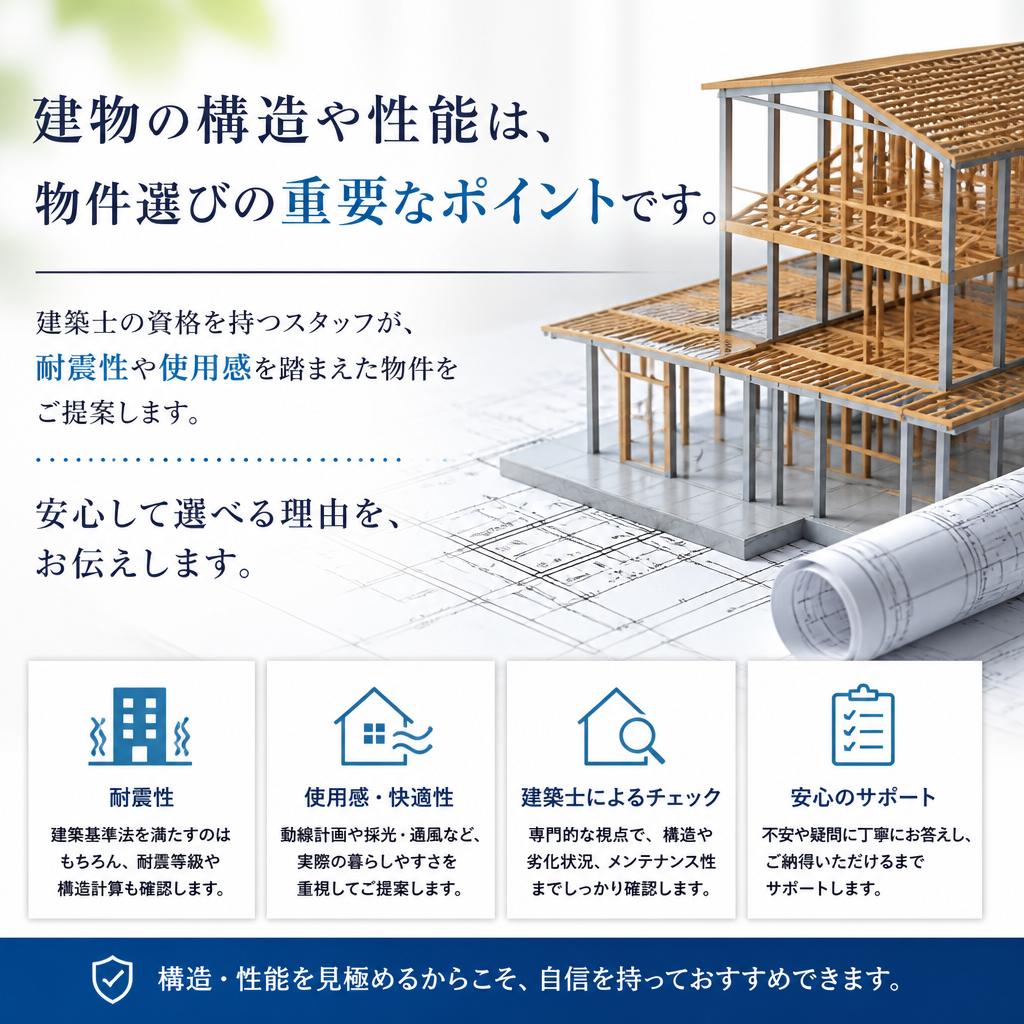 建築士が選ぶ安心の物件