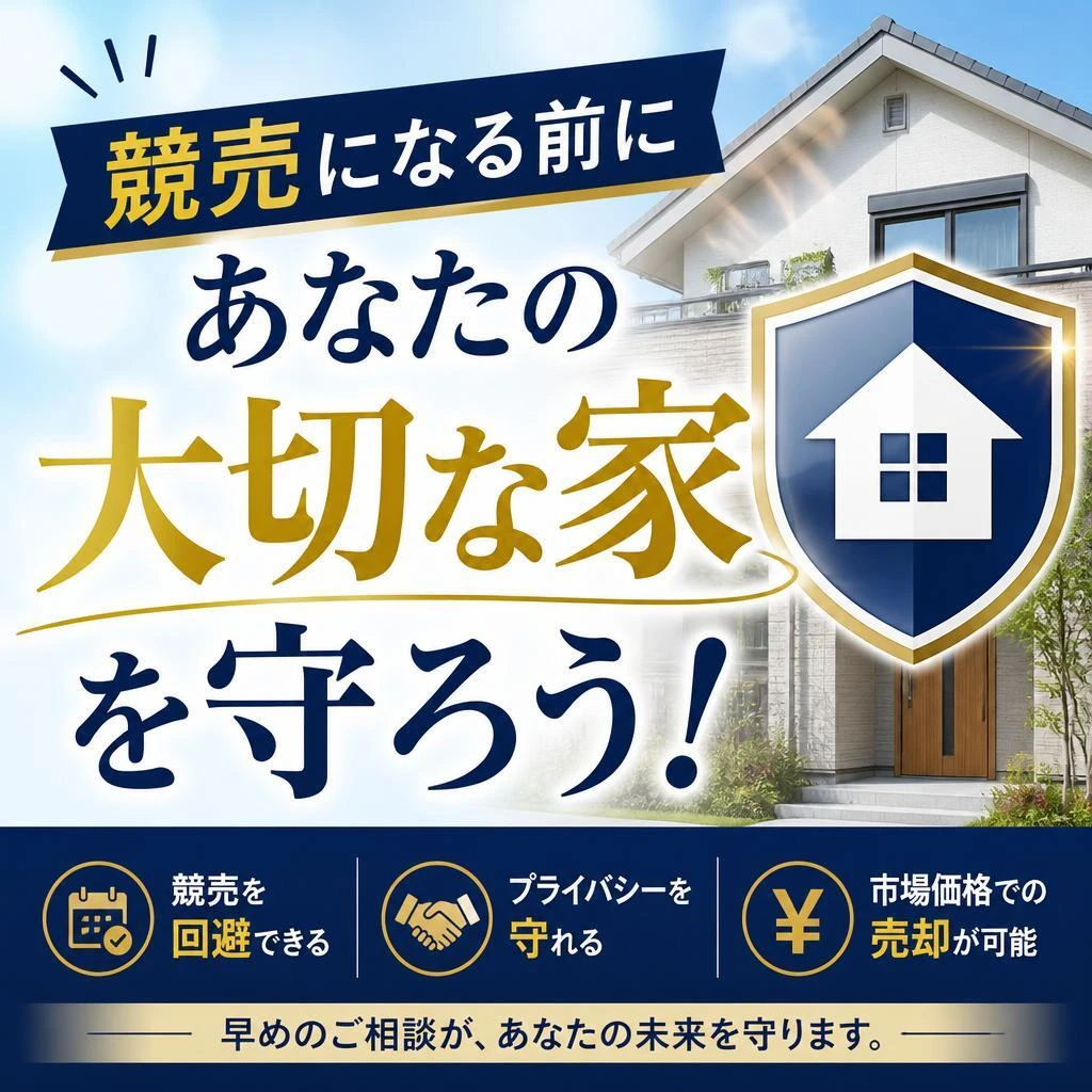 競売になる前にあなたの大切な家を守ろう！