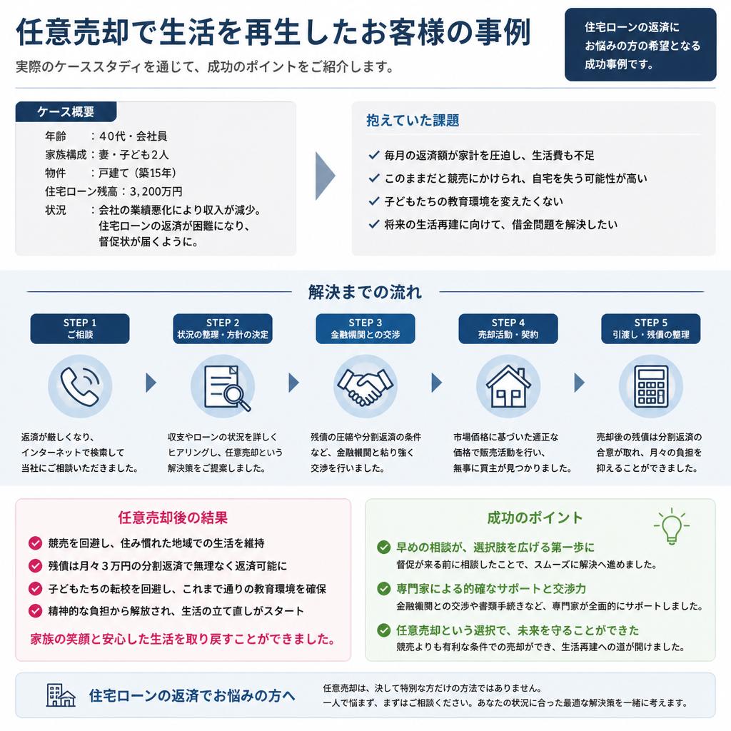 成功事例：任意売却で生活再生した実績