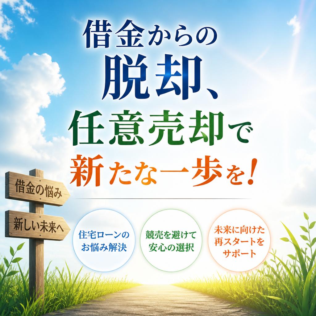 借金からの脱却、任意売却で新たな一歩を！