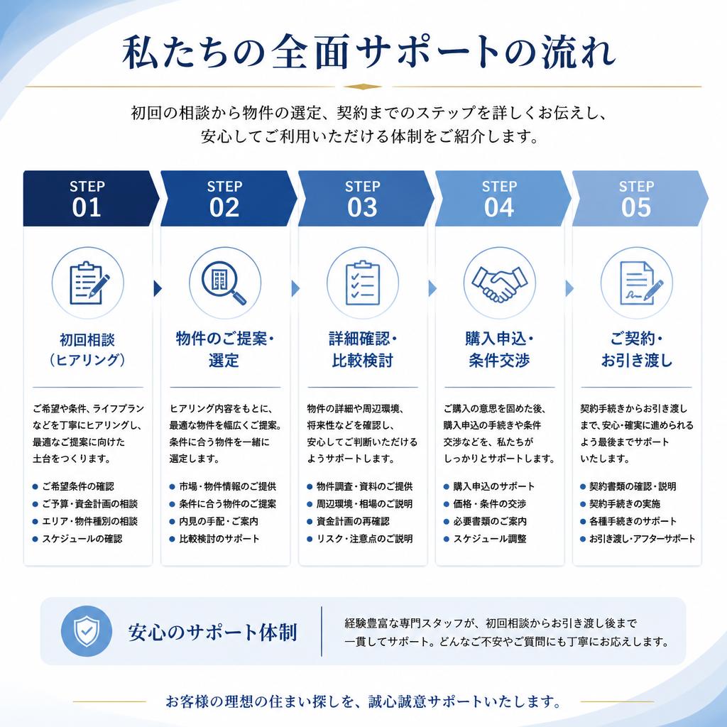 全面サポートの流れ