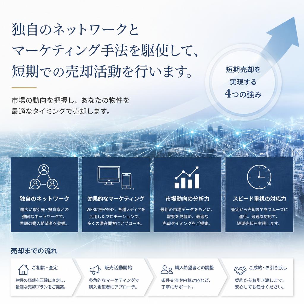 迅速な売却活動を行います！