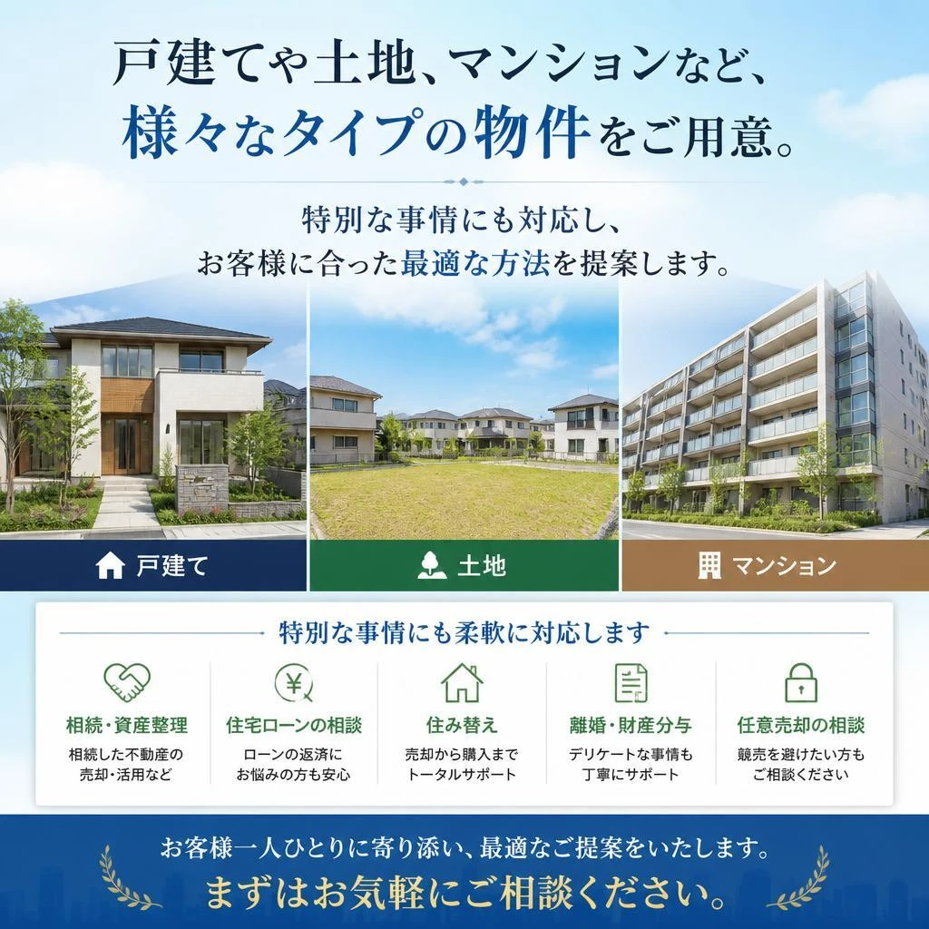 多様な物件選択肢