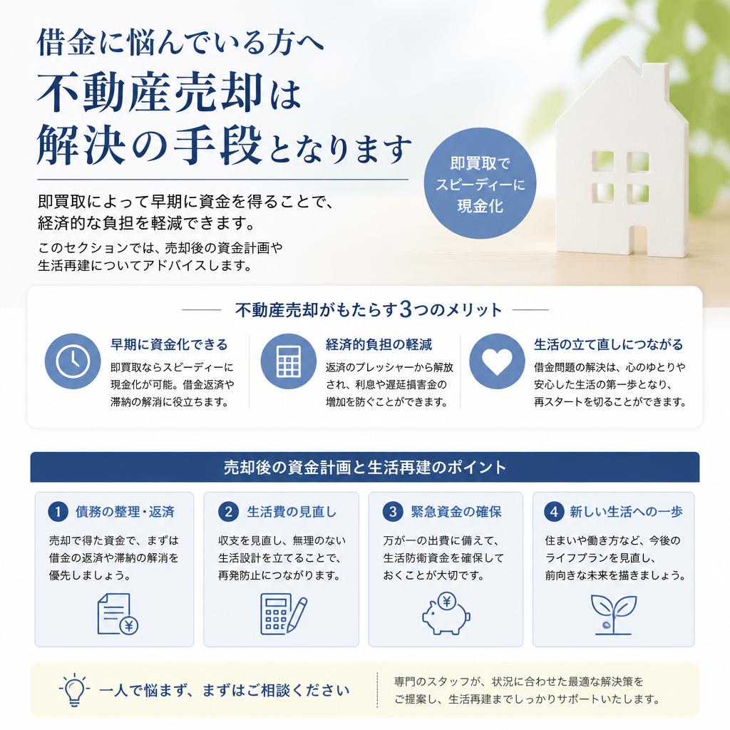 借金解消の第一歩！売却で得られる安心感