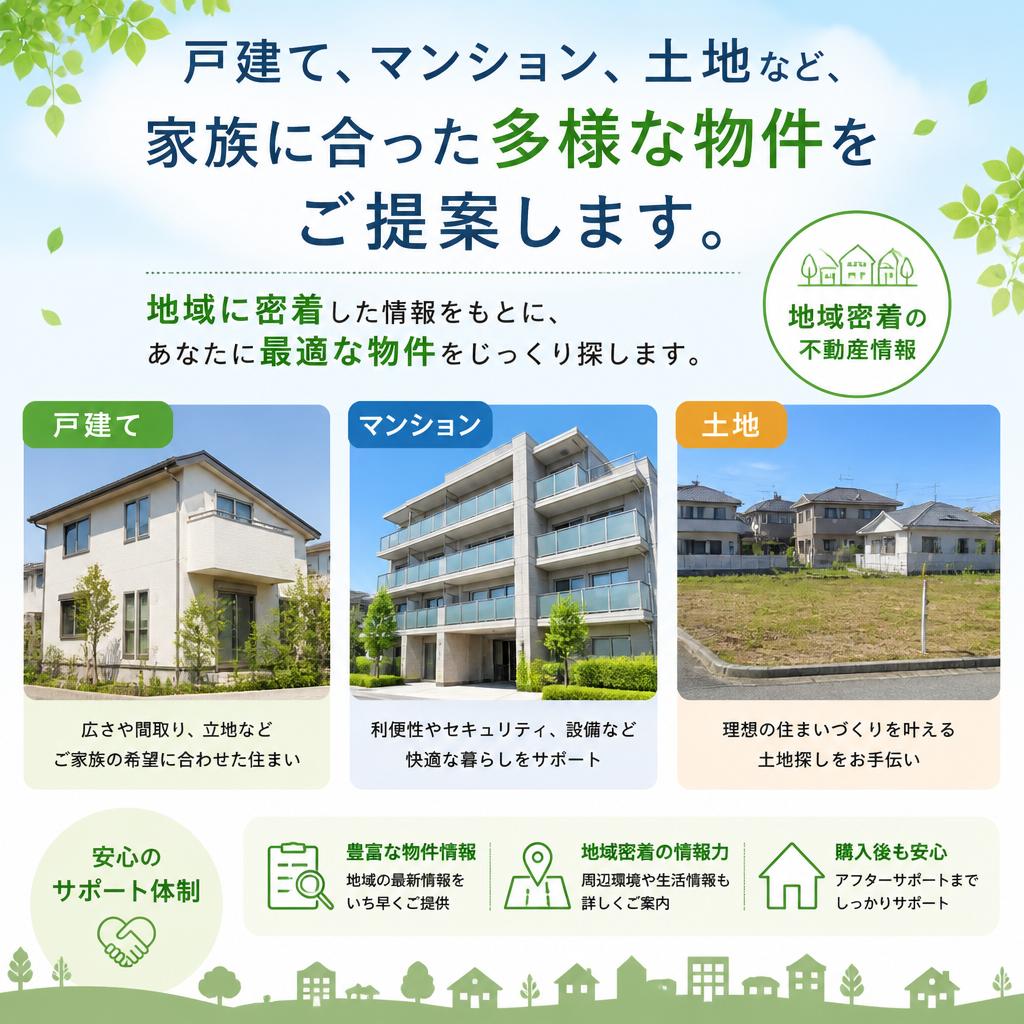 多彩な物件から選べる、あなたにぴったりのプラン！