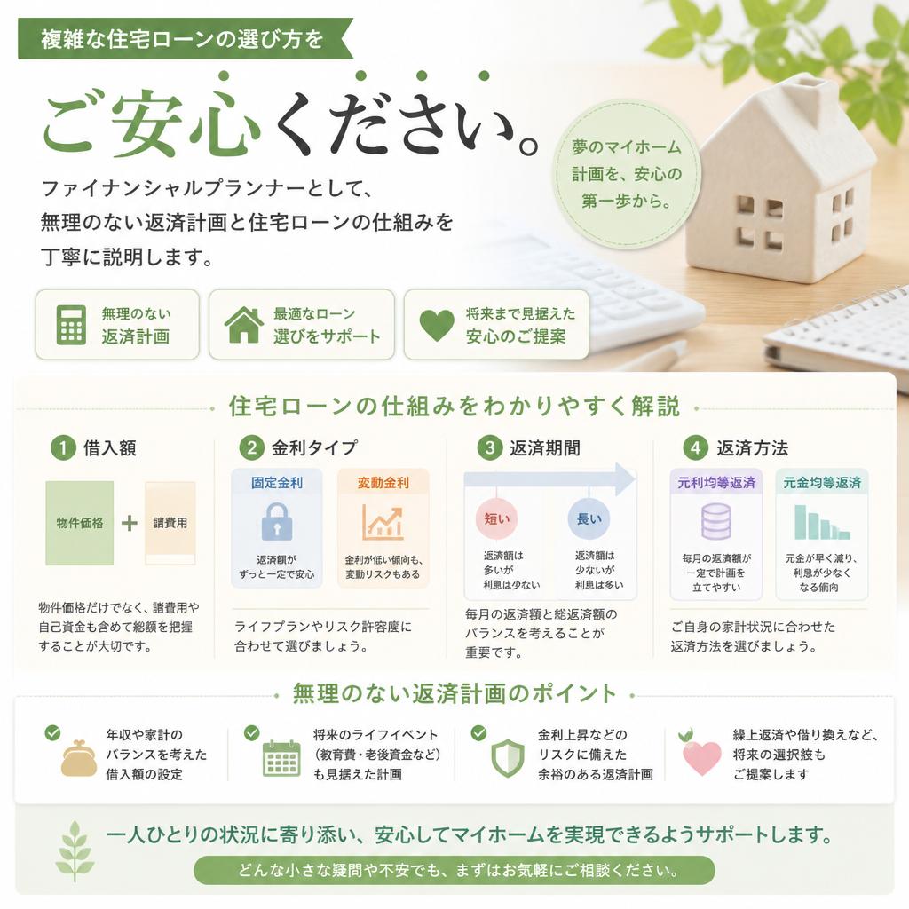 住宅ローンのことは私たちにお任せ!