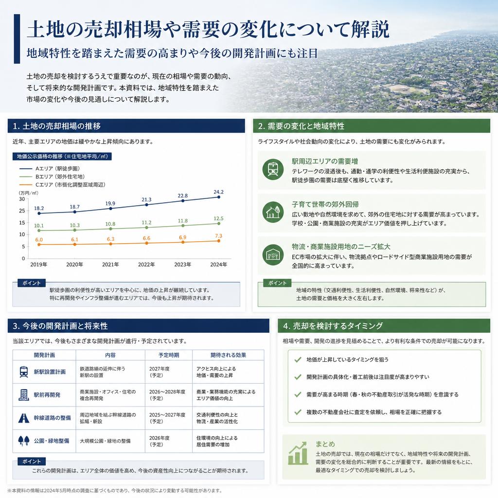3. 土地の売却相場と需要動向