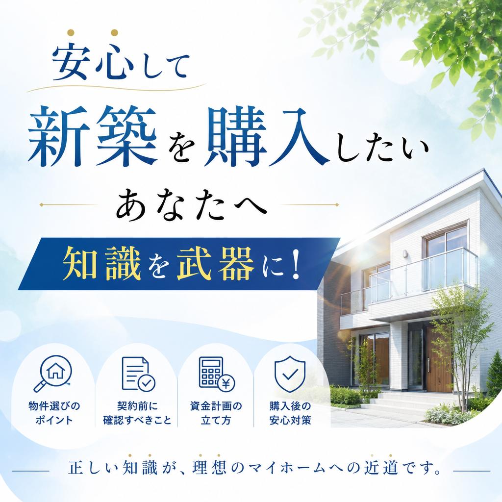 安心して新築を購入したいあなたへ、知識を武器に！