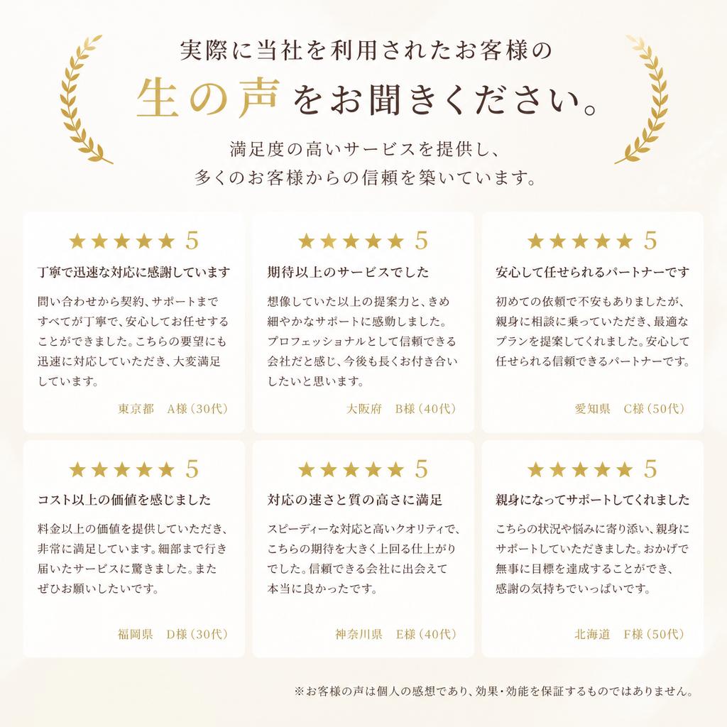 お客様の声を紹介