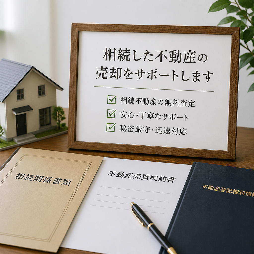 相続の不安を解消し、安心の売却をサポートします！